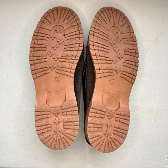 Ted Baker London Brown Suede Loafer Shoes Leather Fringe Men’s Size EU 42 US 9 - Picture 11 of 15